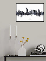 Roanoke Virginia Skyline Poster och Canvastavla