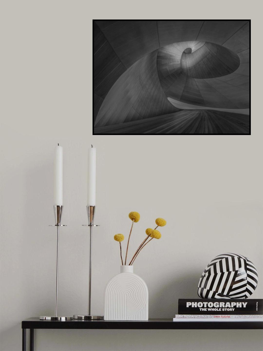 Curve on the Staircase Poster och Canvastavla