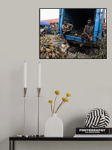 fruit and vegetables market at Ketou, Nigeria Poster och Canvastavla