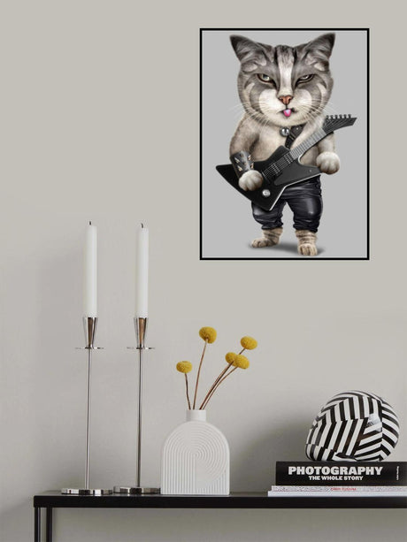 heavy metal cat Poster och Canvastavla
