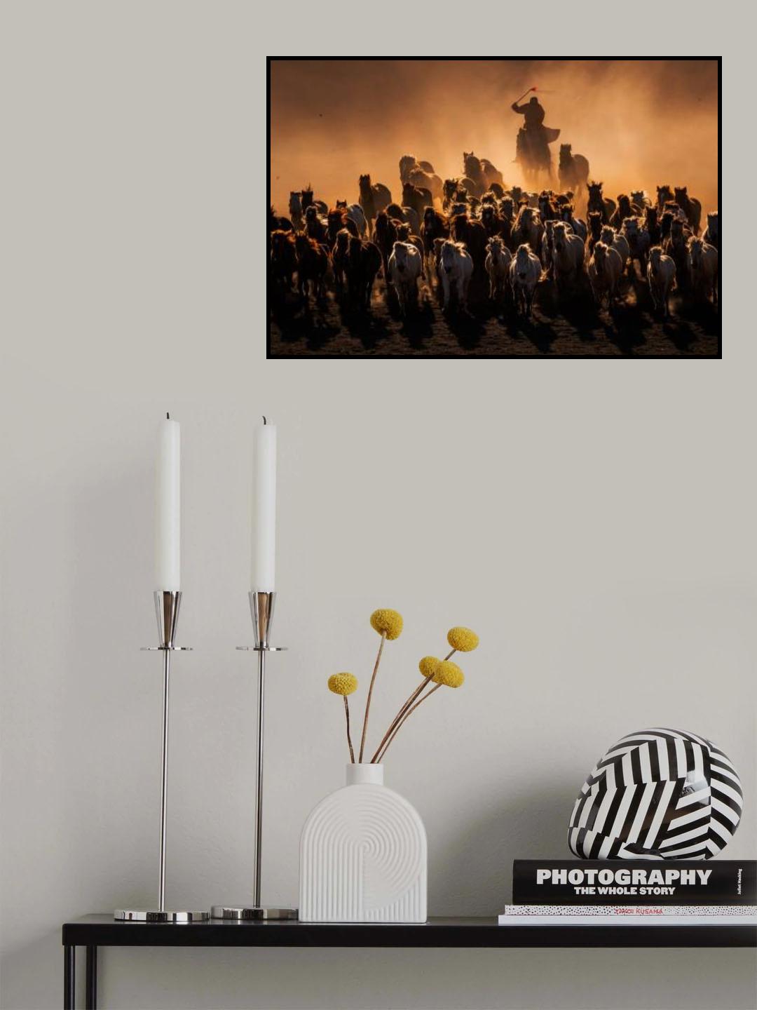 Ten thousand steeds gallop Poster och Canvastavla