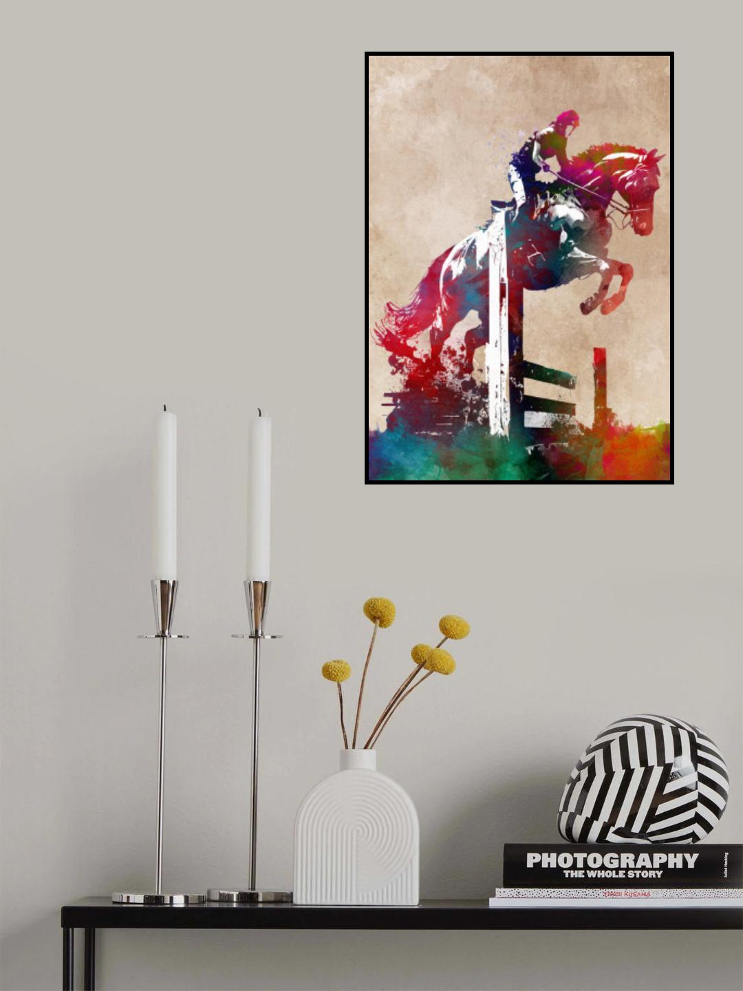 Horse Riding Sport Art (6) Poster och Canvastavla