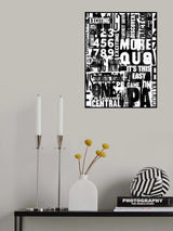 Typography Bw 003 Poster och Canvastavla