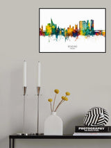 Reading England Skyline Poster och Canvastavla