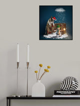 Dali and Snowman Poster och Canvastavla