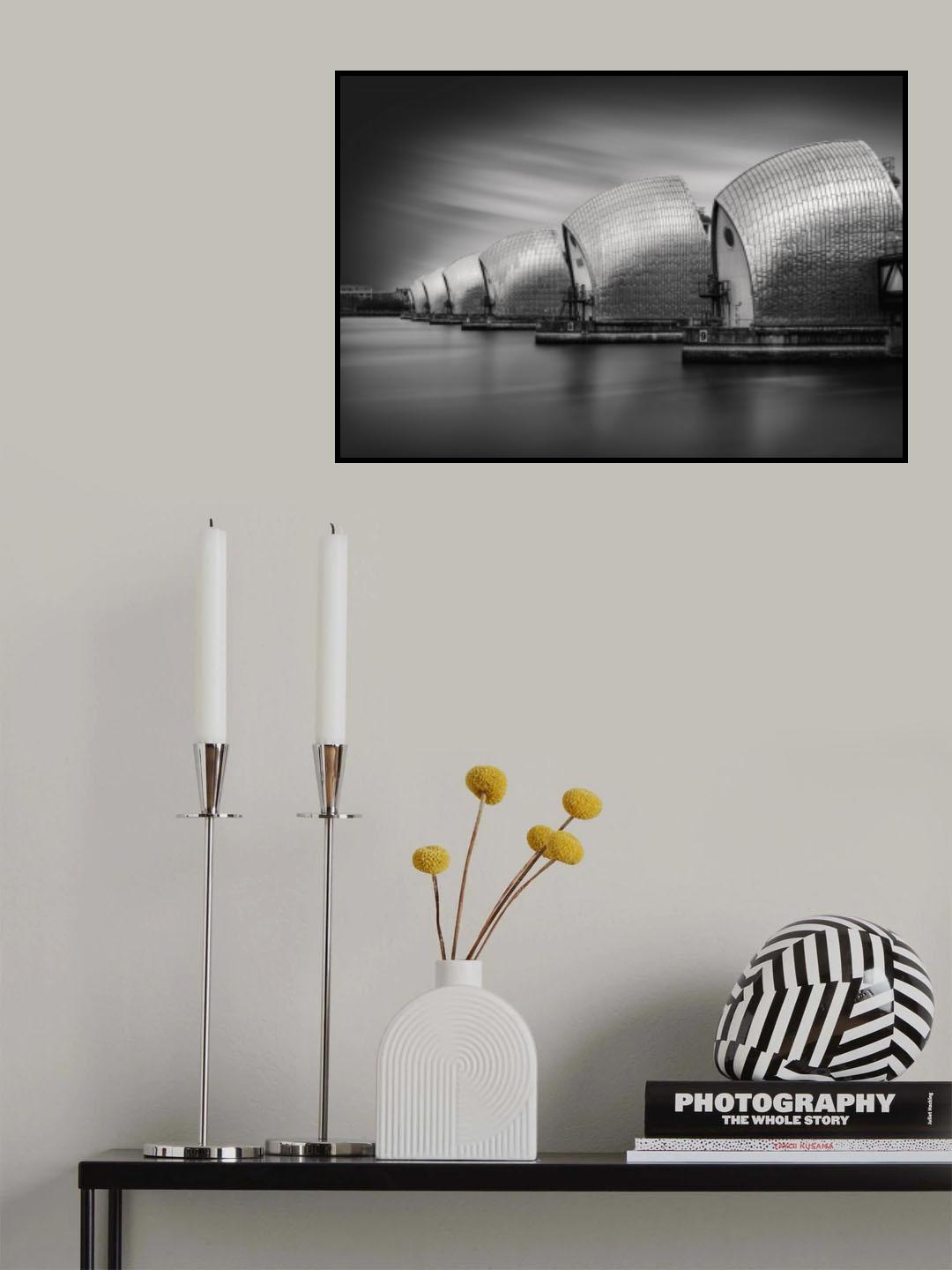 Thames Barrier Poster och Canvastavla