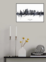 Portland Maine Skyline Poster och Canvastavla