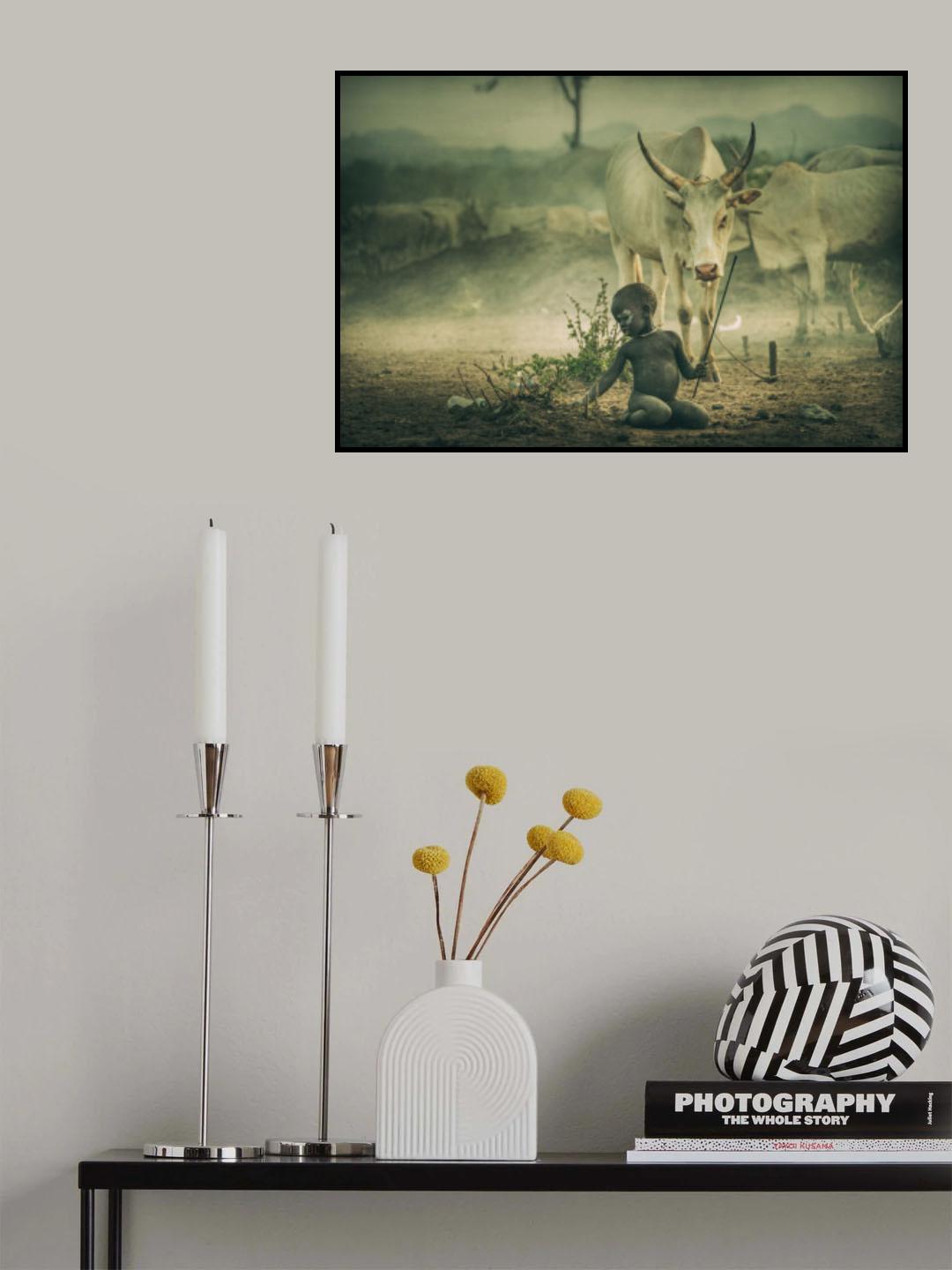 LITTLE BOY-CHILDREN OF MUNDARI, SOUTH SUDAN 2021 Poster och Canvastavla