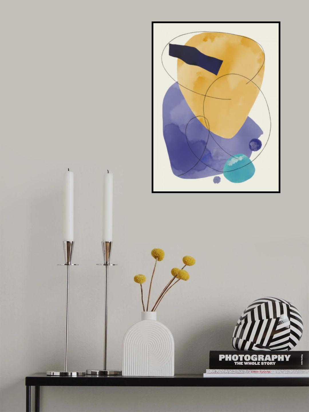 Watercolor Organic Shapes 2 Poster och Canvastavla