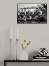 Coal boat with labourers Poster och Canvastavla