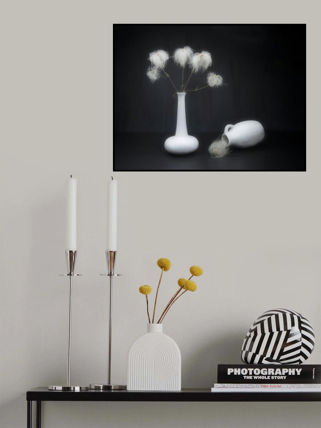 White on black. Poster och Canvastavla
