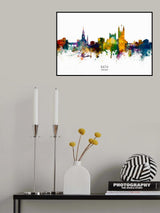 Bath England Skyline Cityscape Poster och Canvastavla
