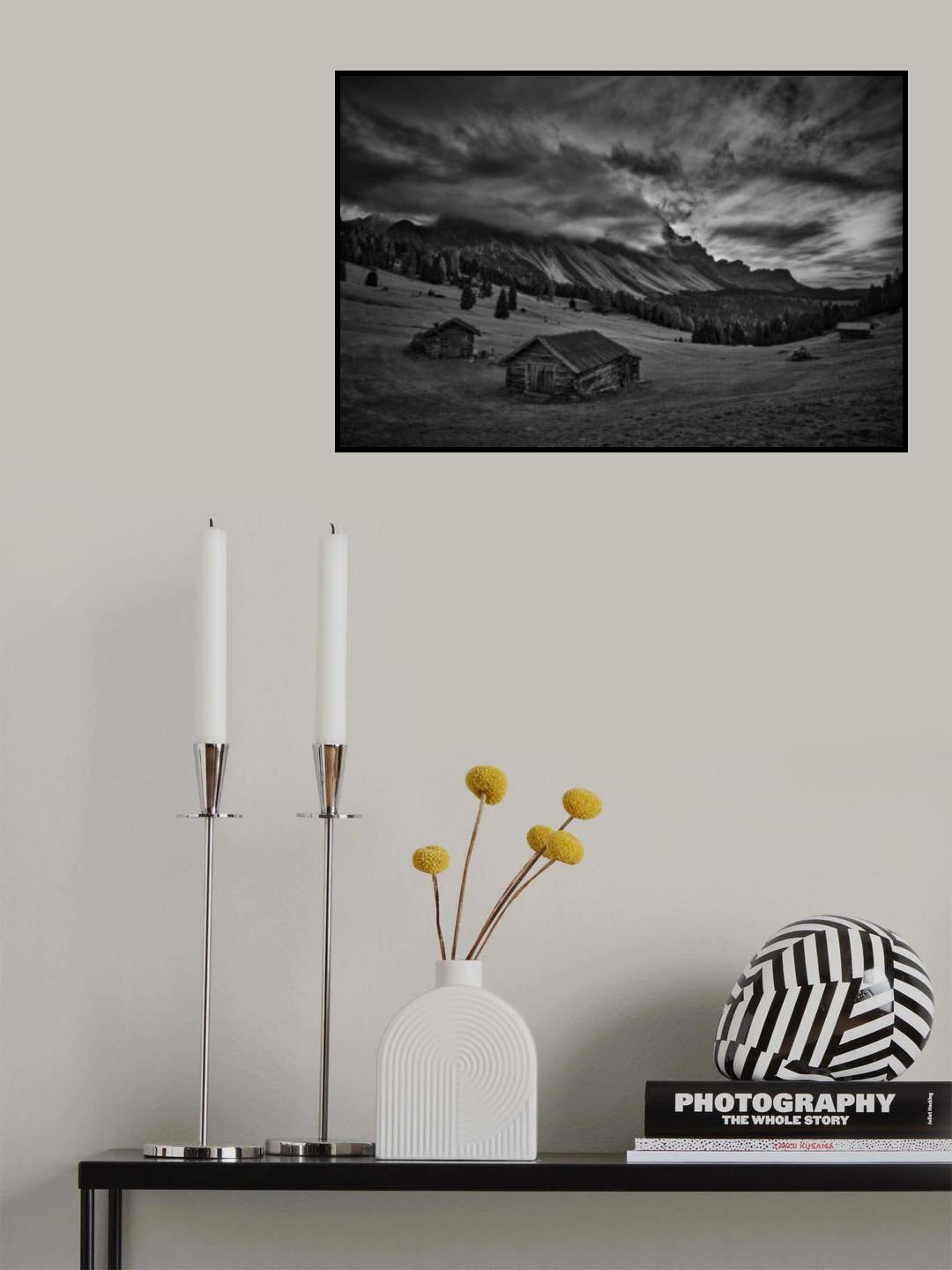 mountain cottages Poster och Canvastavla