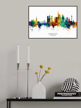 Frankfurt Germany Skyline Poster och Canvastavla