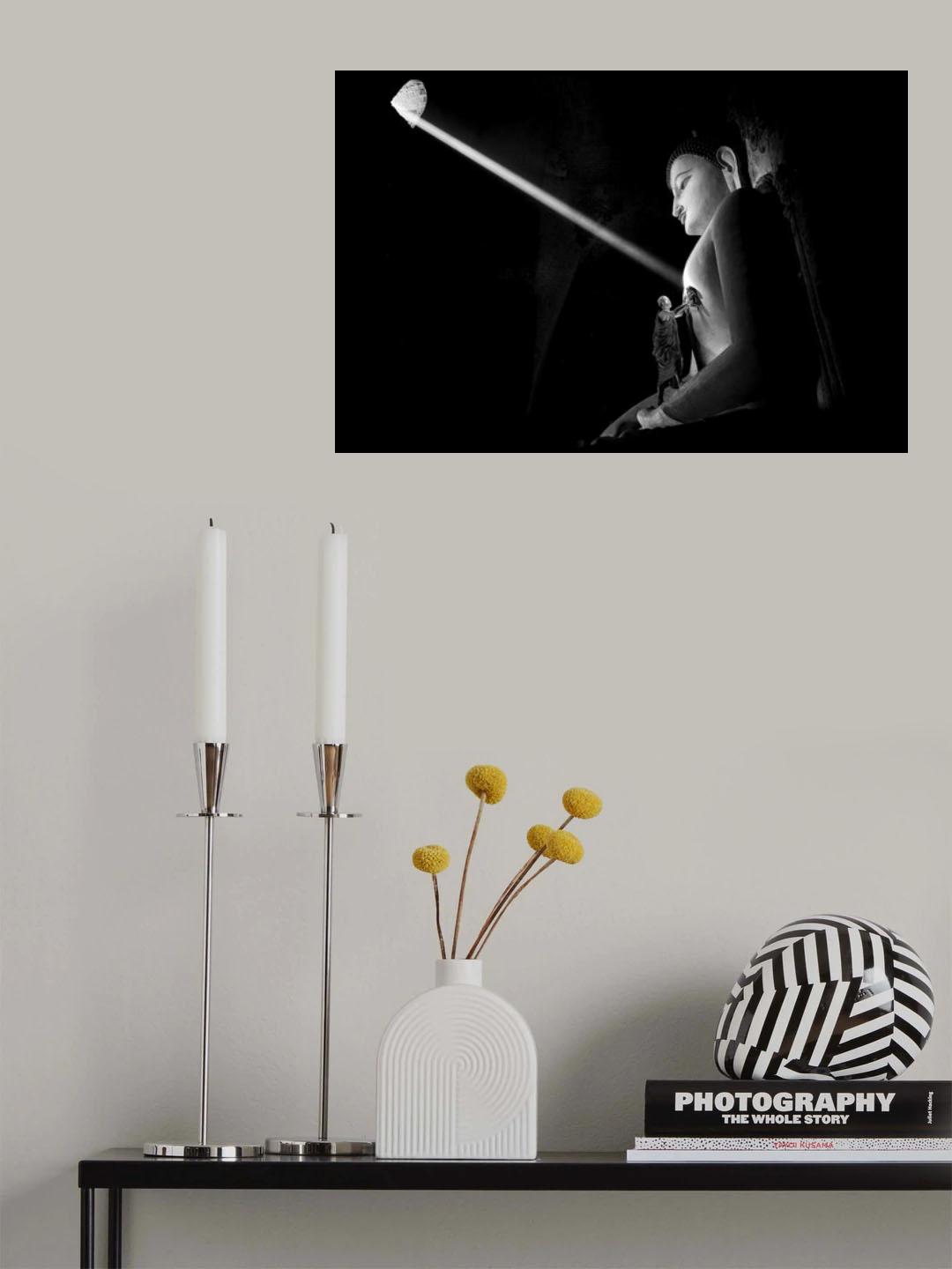 Cleaning The Buddha Poster och Canvastavla