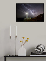 The lighthouse and the Milky Way Poster och Canvastavla