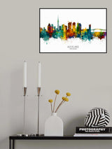 Auckland Skyline Poster och Canvastavla