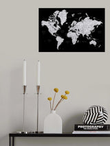 Eban world map in Spanish Poster och Canvastavla