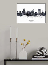 Ann Arbor Michigan Skyline Poster och Canvastavla