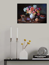 Still life with bouquet and berries Poster och Canvastavla