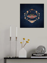 Butterfly Daisy Poster och Canvastavla