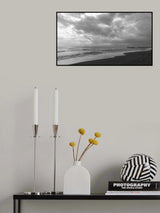 old pier and dramatic landscape Poster och Canvastavla