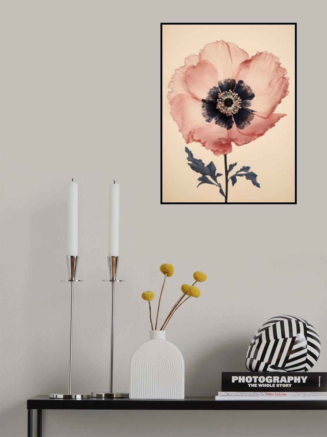 Pink Flowers 3 Poster och Canvastavla