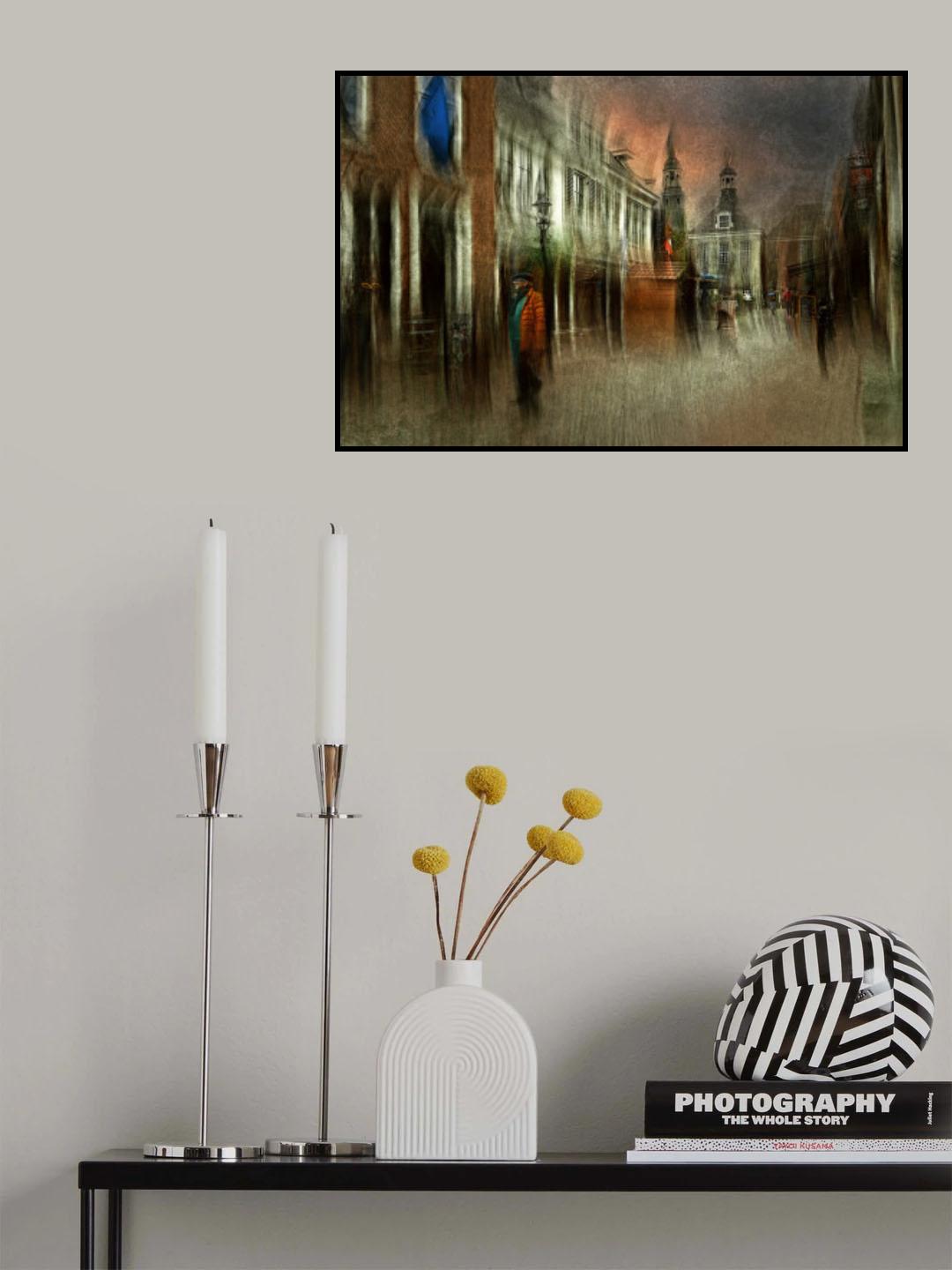 In the streets of Ootmarsum, the Netherlands Poster och Canvastavla