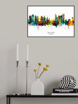 Oakland California Skyline Poster och Canvastavla