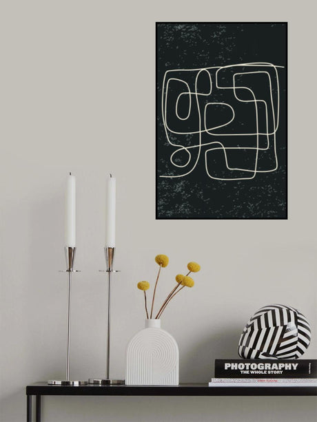 Black and White Lines #3 Poster och Canvastavla