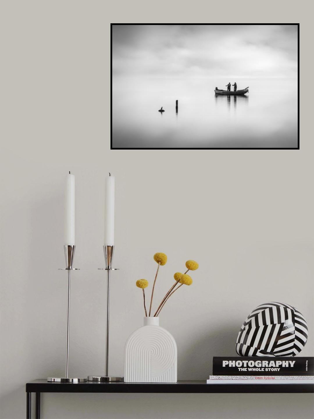 Fishermen and the Curious Bird II Poster och Canvastavla