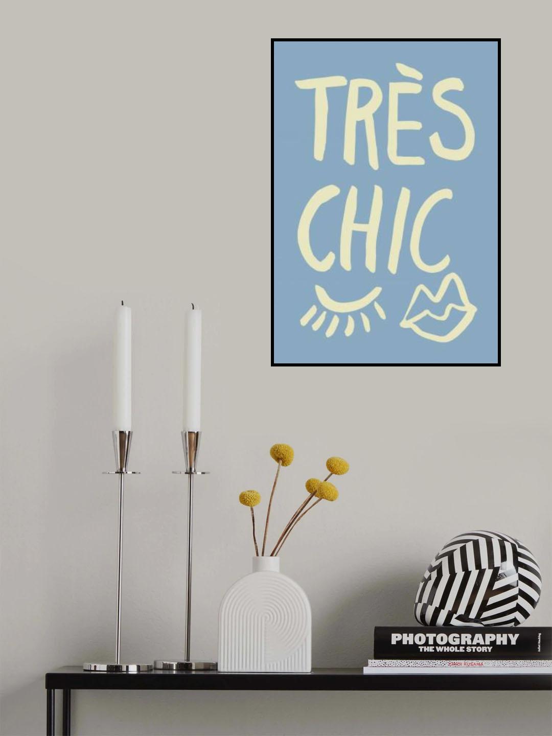 Très Chic Blue Poster och Canvastavla