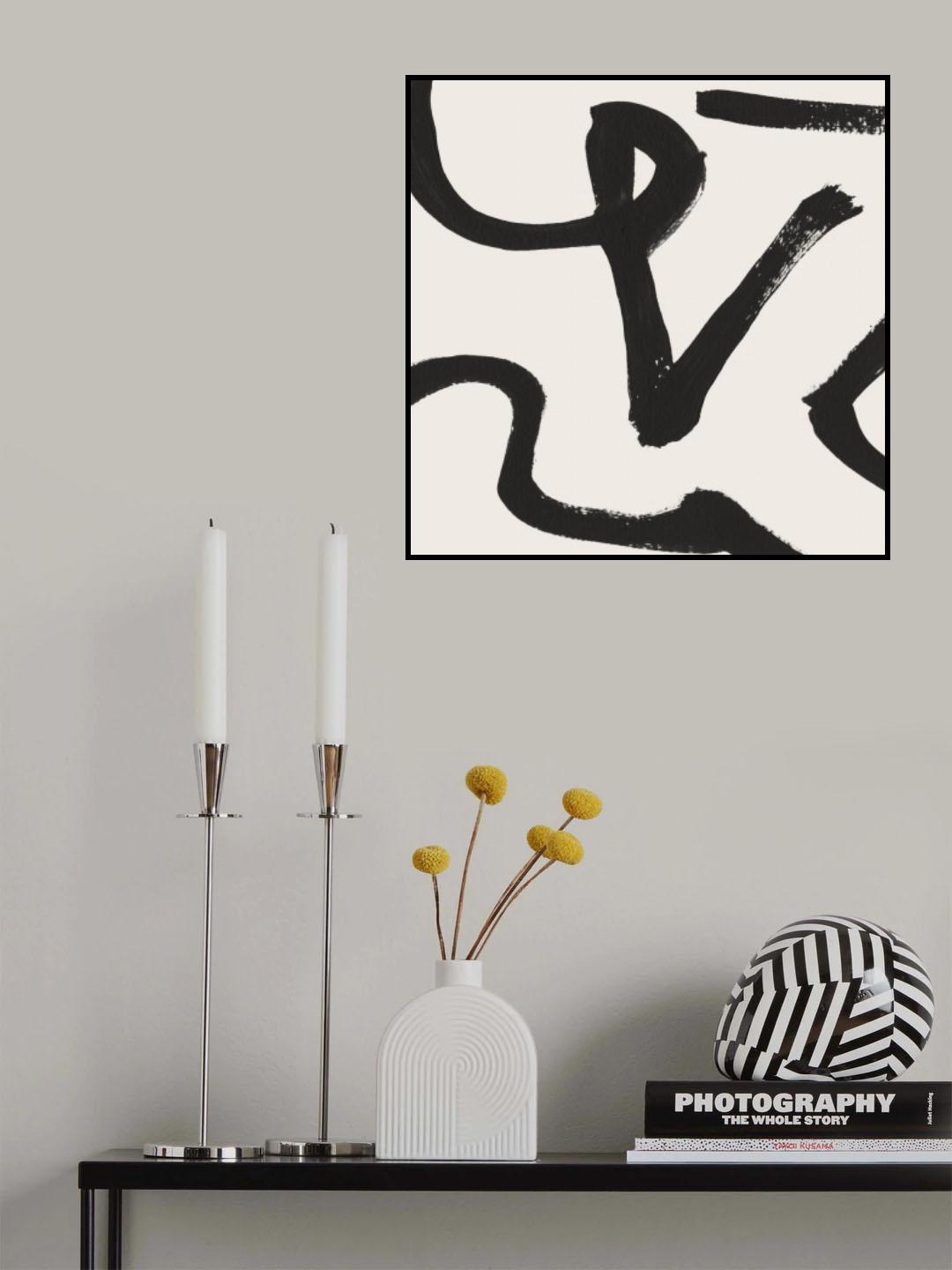 Curvy Lines Poster och Canvastavla