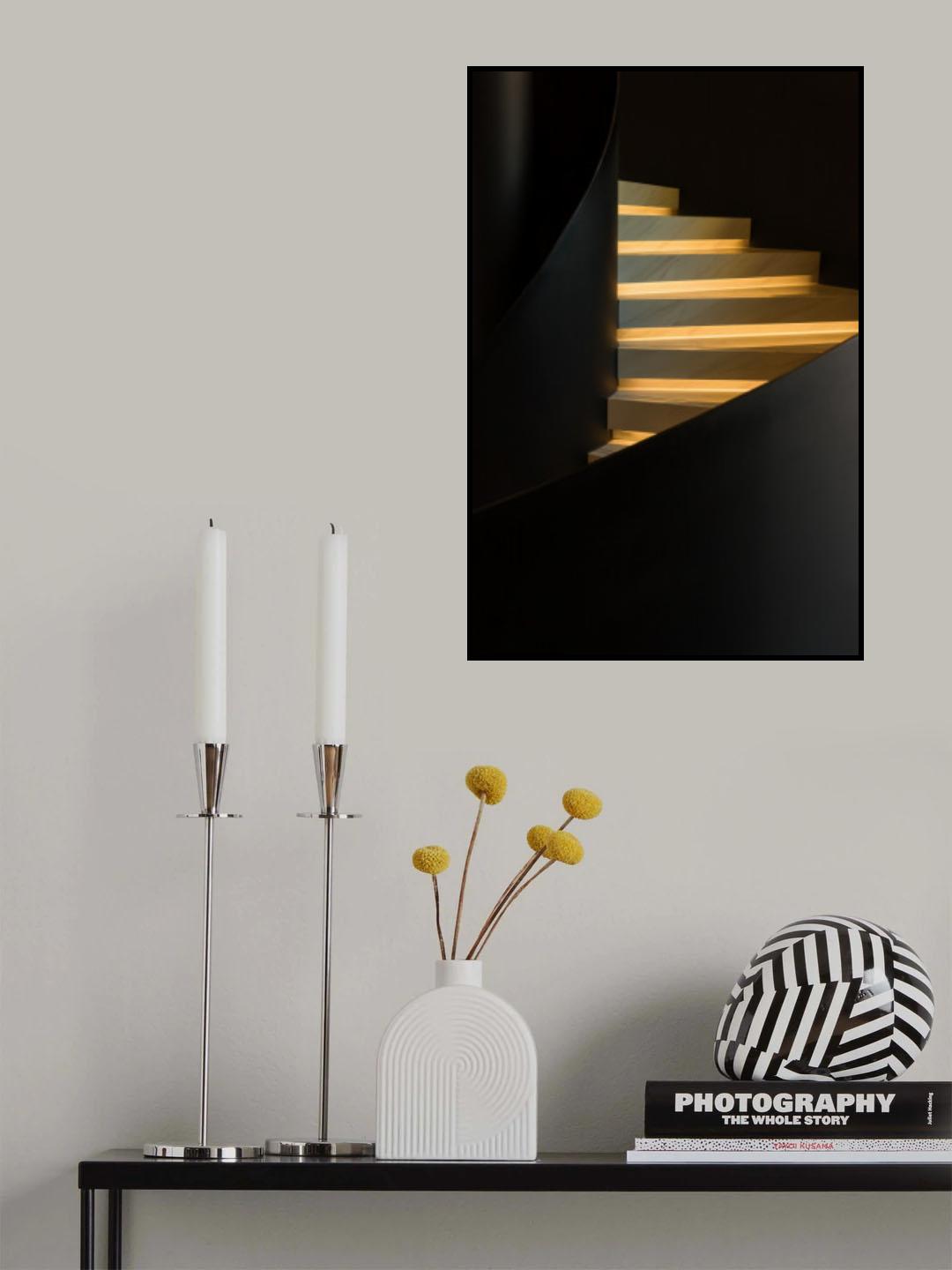 The steps of a spiral staircase Poster och Canvastavla