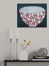 Pink Protea Bowl Poster och Canvastavla