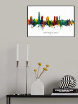 Santiago de Chile Skyline Poster och Canvastavla
