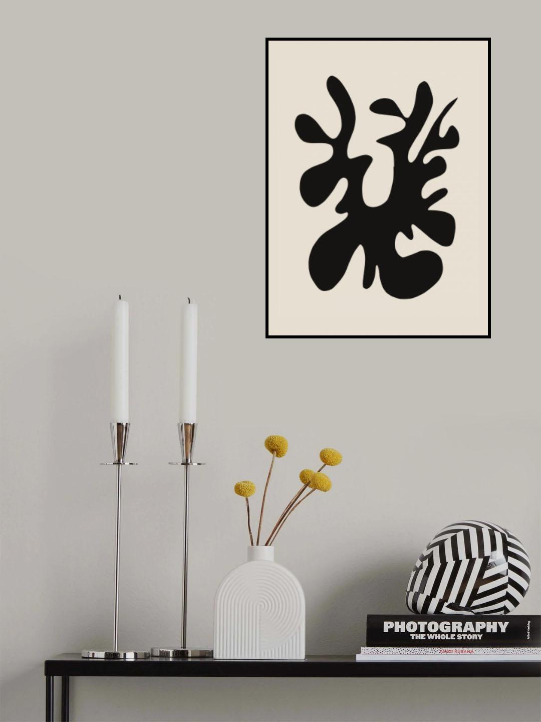 Black Coral Cut Out Poster och Canvastavla