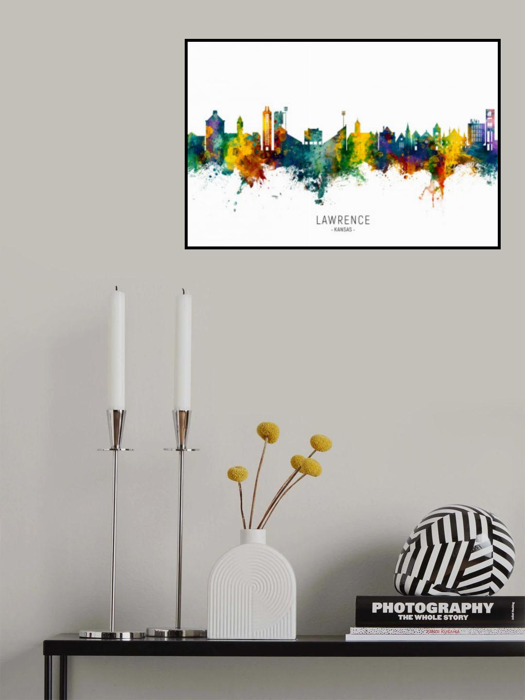 Lawrence Kansas Skyline Poster och Canvastavla