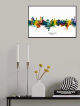 Lawrence Kansas Skyline Poster och Canvastavla