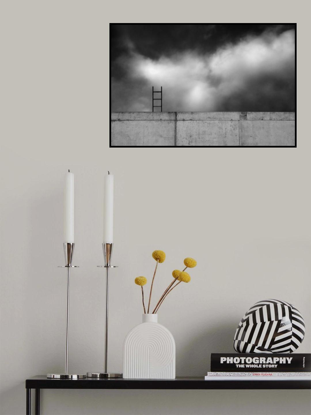 Ladder and wall... Poster och Canvastavla