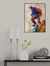 Mountaineer climbing sport art Poster och Canvastavla