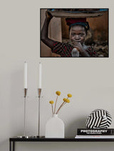 Selling food in a market in Ethiopia Poster och Canvastavla