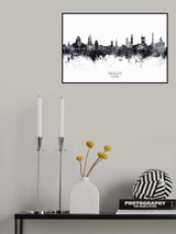 Paisley Scotland Skyline Poster och Canvastavla