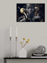 Surma tribe woman - Ethiopia Poster och Canvastavla