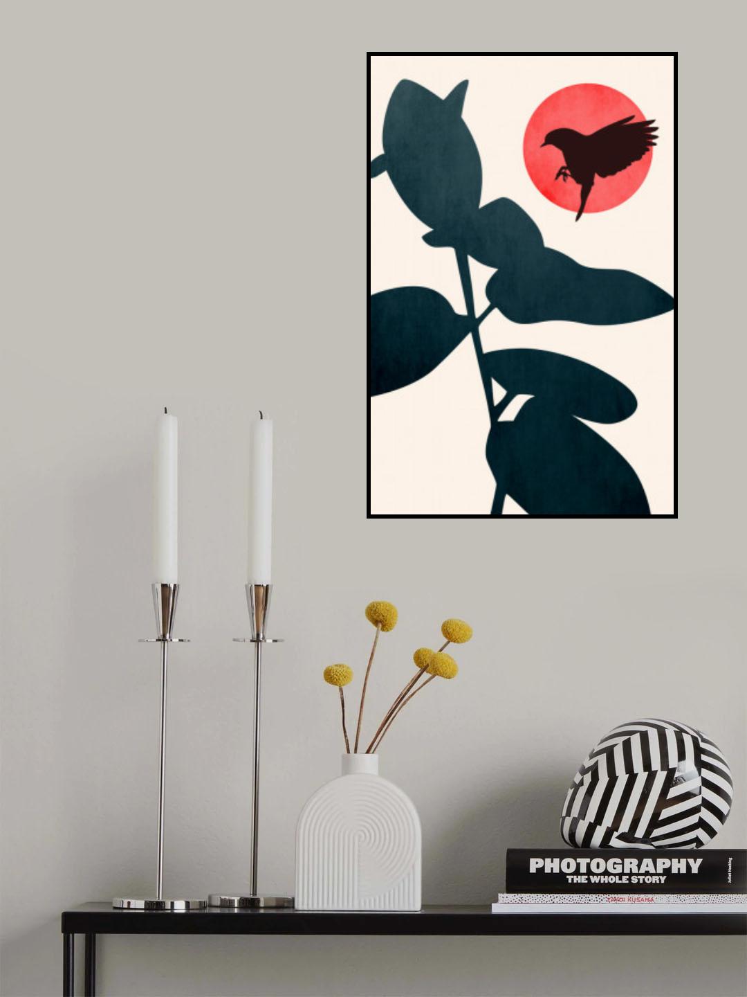 Japanese Bird Poster och Canvastavla