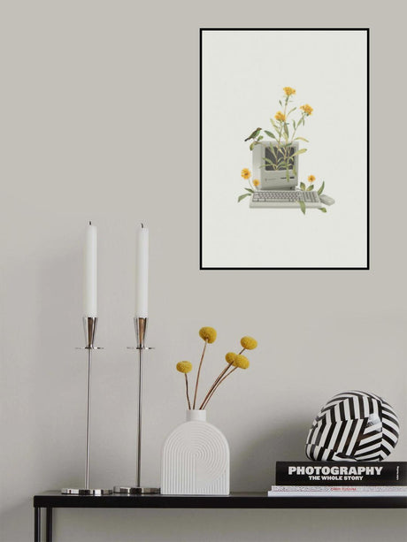 Floral vintage computer Poster och Canvastavla