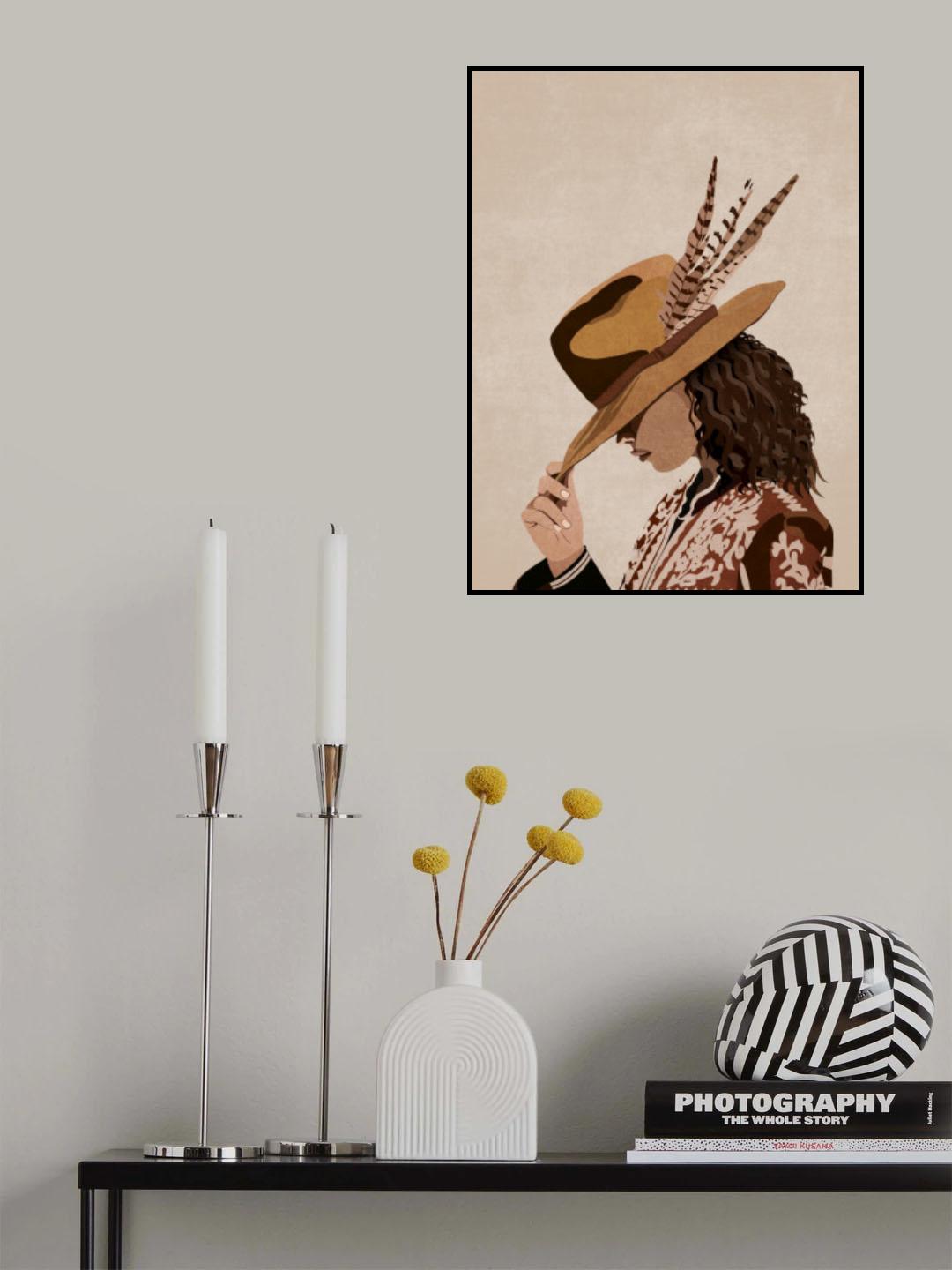 Brunette Poster och Canvastavla