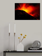 Eruption by night Poster och Canvastavla