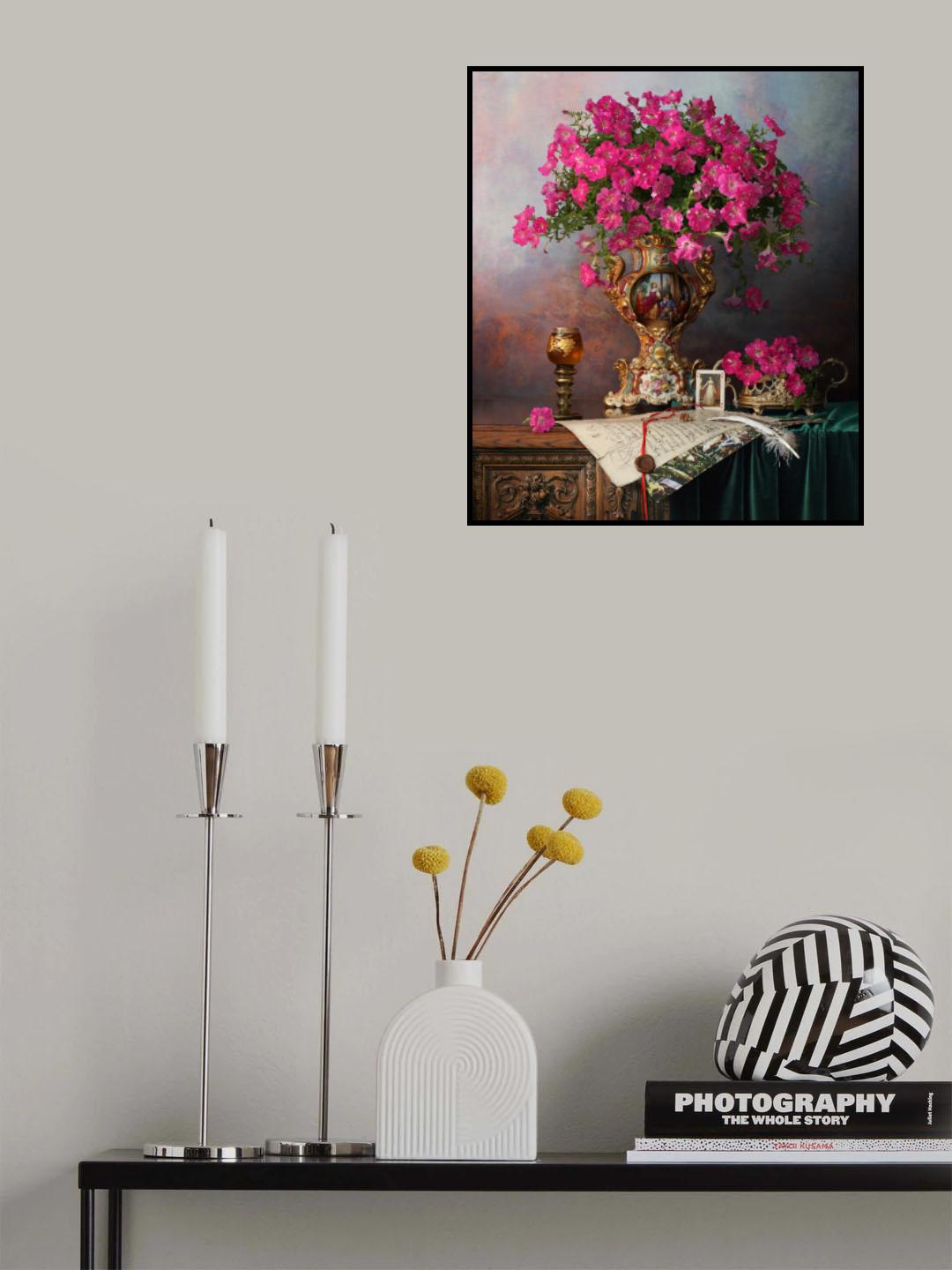Still life with flowers in a French vase Poster och Canvastavla
