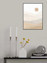 Abstract Beige Landscape Poster och Canvastavla